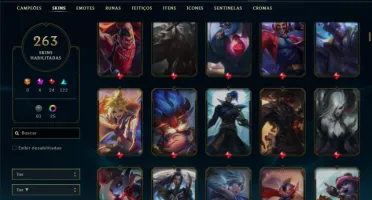 Esmeralda 2 com TODOS os champs e 264 Skins ( MID / TOP )