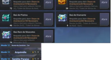 V>Conta Grand Chase Mobile Level 174 + Skins + 10k Gemas