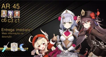 AR 45 Hutao / Klee / Jean C1/ Diluc C1 e inazuma intocada!