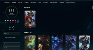 Prata 3 com TODOS os Champs e 181 Skins ( MAIN ADC )