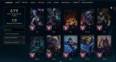 Prata 3 com TODOS os Champs e 181 Skins ( MAIN ADC )