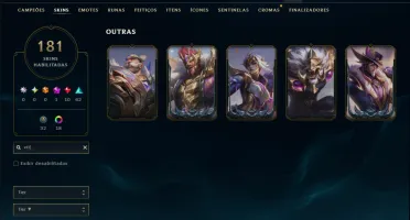 Prata 3 com TODOS os Champs e 181 Skins ( MAIN ADC )
