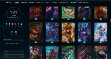 Prata 3 com TODOS os Champs e 181 Skins ( MAIN ADC )