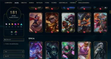 Prata 3 com TODOS os Champs e 181 Skins ( MAIN ADC )