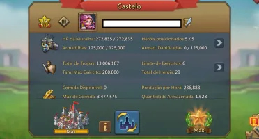 CONTA TRAP LORDS MOBILE 356M PODER 13M TROPAS 540K GEMAS