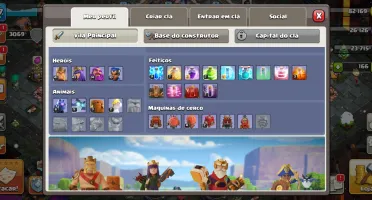 conta clash of clans lvl 147 CV 15 bem estruturada