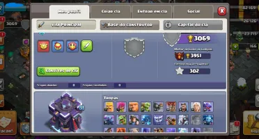 conta clash of clans lvl 147 CV 15 bem estruturada
