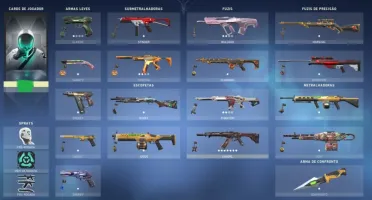 CONTA VALORANT COM SKINS EM TODAS AS ARMAS.