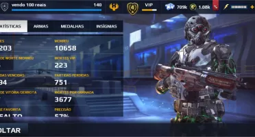 Vendo conta de morden combat 5, vip 4