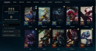 CONTA LOL DIAMANTE 4 21 SKINS 73 CHAMPS 17 BAUS NO ESPOLIO