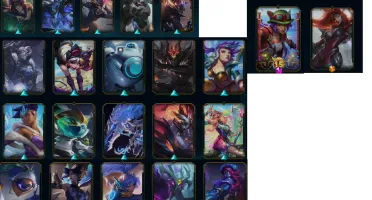 VConta League of Legends + Level 171 + 90 Skins + 107 Emotes