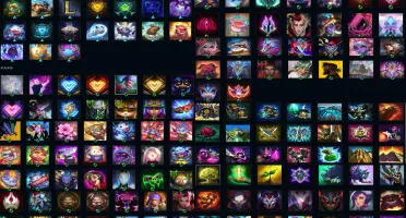 VConta League of Legends + Level 171 + 90 Skins + 107 Emotes