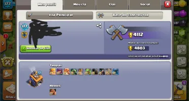 Clash of Clans CV12full com 21.000 gemas
