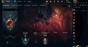 Conta league of legends smurf platina 4