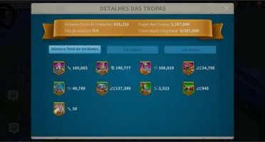 Conta RoK 9.8M de poder + 20k de gemas (Valor Negociavel)