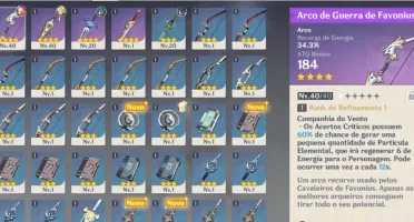 Conta Genshin Impact - AR 24 (PROMOÇÃO!!)