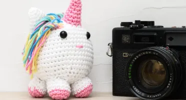 Unicórnio Bola em amigurumi