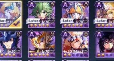 Conta server 42 Saint Seiya awakening lvl 48