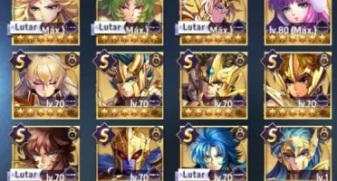 Conta server 42 Saint Seiya awakening lvl 48