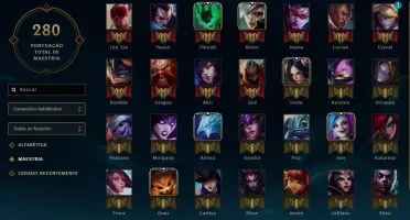 CONTA LOL LVL30 COM SKINS E ICONES RAROS