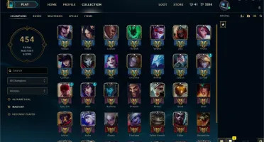Conta de LoL Platina V com muitas skins e ícones