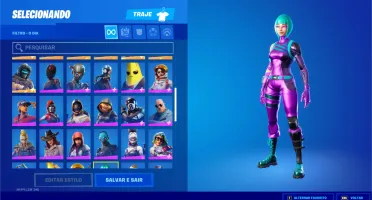 Conta Fortnite com skin Wonder, World Cup e Passe Season 3.