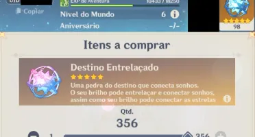 Conta Farm Com 540 Desejos - Genshin Impact
