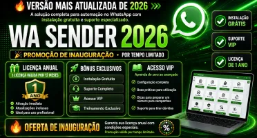 WA Sender 2026 – Versão 6.1.0 | Licença Anual