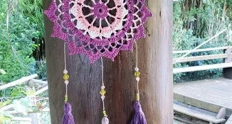 Mandala Enfeite de Parede em Crochê