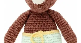 Rinoceronte Marrom Amigurumi