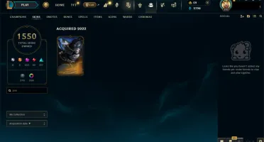 Conta LoL 1550 skins incluindo PAX TF e Kayle Juíza e outros