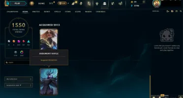 Conta LoL 1550 skins incluindo PAX TF e Kayle Juíza e outros