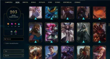 Conta prata 2 com TODOS os champs e 203 Skins ( NIVEL 500 )