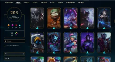 Conta prata 2 com TODOS os champs e 203 Skins ( NIVEL 500 )
