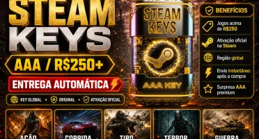Steam Keys AAA Surpresa | Jogos Acima de R$250