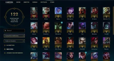 Conta platina com algumas skins