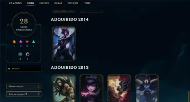 Conta platina com algumas skins