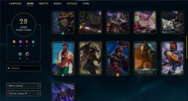 Conta platina com algumas skins