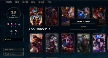 Conta platina com algumas skins