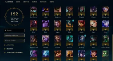 Conta platina com algumas skins
