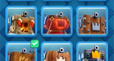 Clash Royale NV 13 com várias skins de Torre e cartas Full