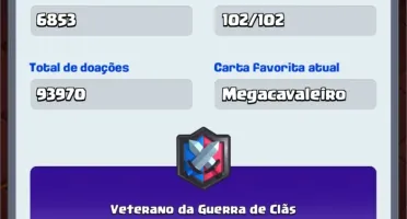 Clash Royale NV 13 com várias skins de Torre e cartas Full
