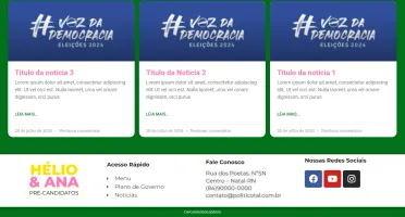 Site do Politico em Wordpress