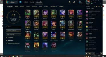 Conta smurf prata 1, Varias skins mmr alto