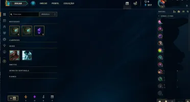 Conta smurf prata 1, Varias skins mmr alto