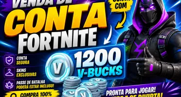 conta com 1200 Vbucks, pra vender hoje!!!