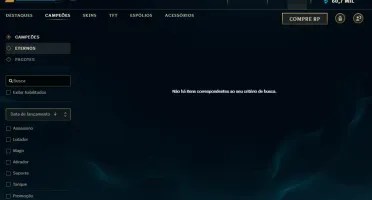 conta lol muita skin