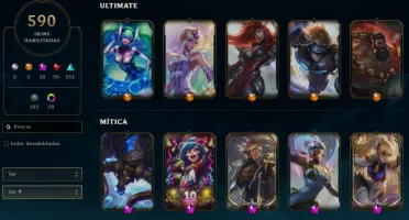 conta lol muita skin
