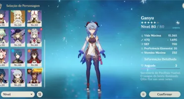 AR 48 NA - Ganyu + Childe + Keqing C1 + Arma 5