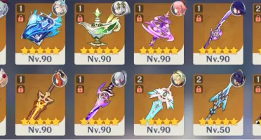 AR 60 / 22 PERSONAGENS 5* / 16 ARMAS 5* - Genshin Impact